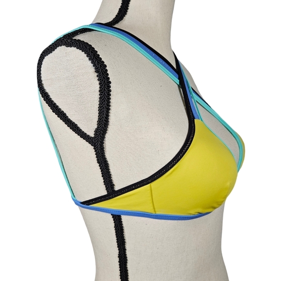 Victoria's Secret Strappy Triangle Bikini Top, Neon Green, XS - Picture 3 of 14